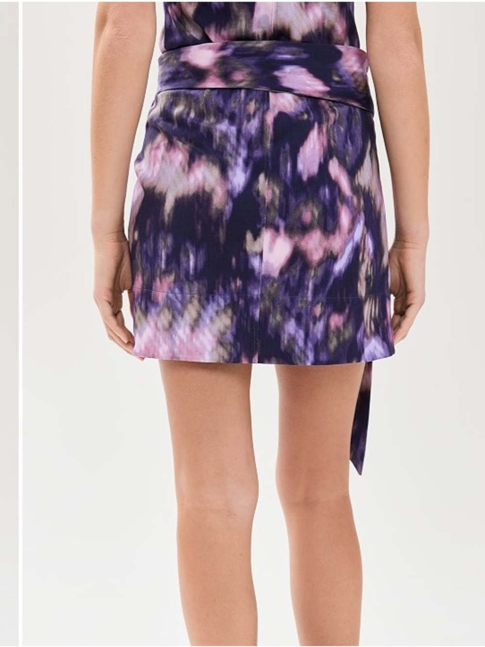 Isabel Marant Étoile Berenice Cotton Jersey Mini Tie Dye Wrap Skirt - Picture 5 of 11
